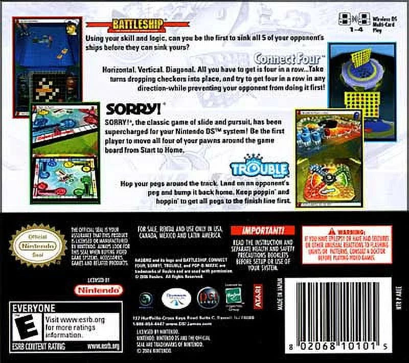 Battleship/ Trouble/ Connect 4/ Sorry! - Nintendo