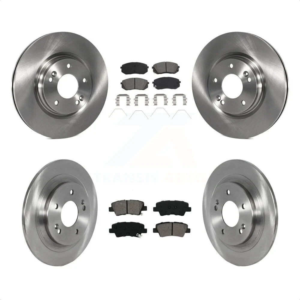 Transit Auto - Front Rear Disc Brake Rotors And Semi-Metallic Pads Kit For 2022 Hyundai Kona  With Electric Parking K8S-103756