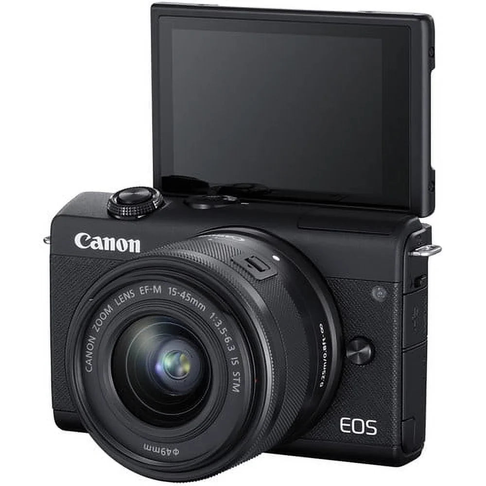 Canon  M200 with 15-45mm Lens Kit with Spare Battery + More - International Model