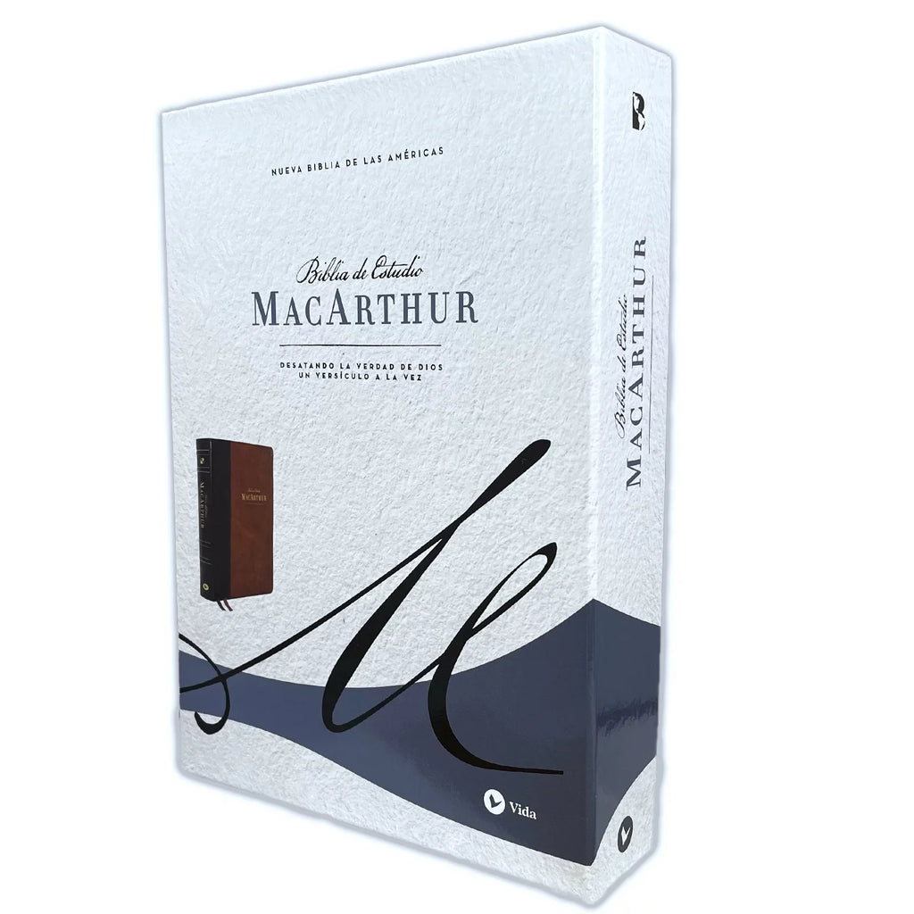 Nbla Biblia de Estudio Macarthur, Leathersoft, Café, Interior a  Colores, Con Índice (Other)