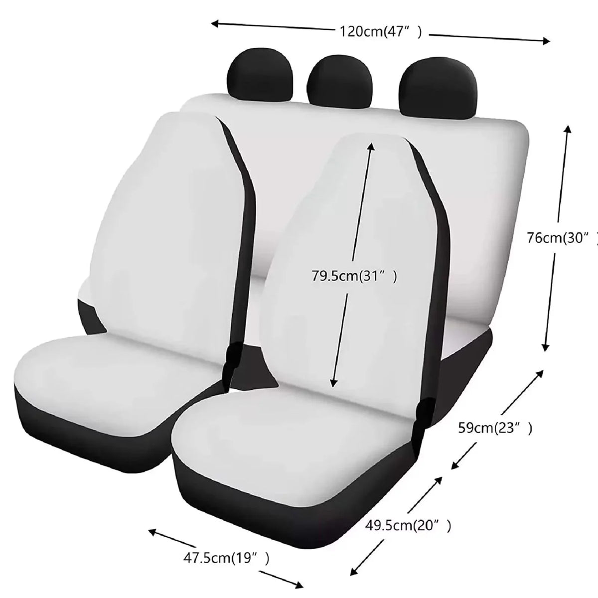 Binienty Car Seat Cover for Carseat  Van Auto Interior Accessories,Center Console Pad,Front Back Seat Protector Cover,Steering Wheel Pad,Armrest Cover,8pcs Running Horse Western Aztec Design
