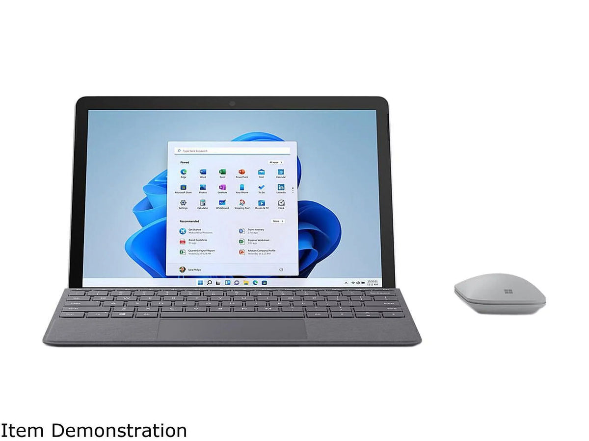 Microsoft Surface Go 3 10.5" Pixel Sense Display, 10 Point Multi-Touch, Intel Core i3-10100Y, 8GB , 128GB , Platinum, Windows 11, 8VC-00001