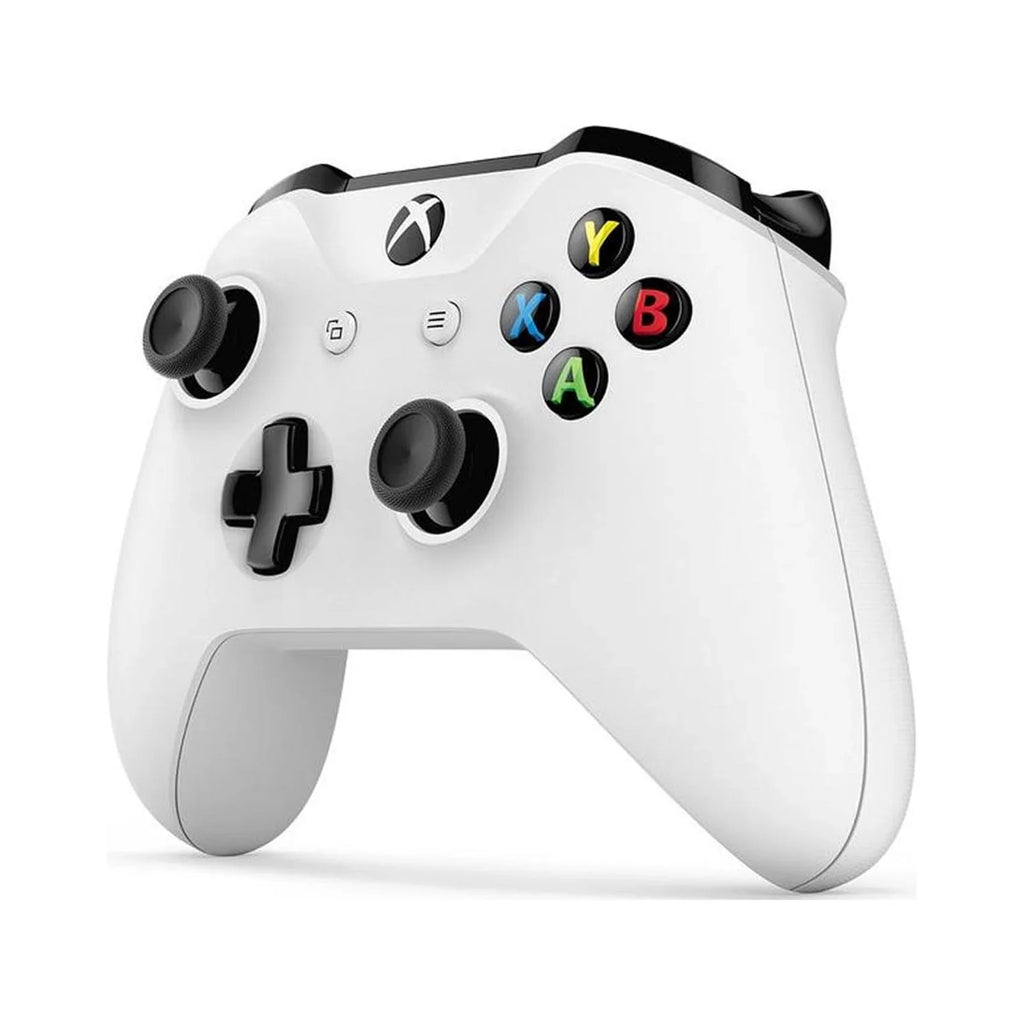 Pre-Owned Microsoft Xbox One S 1TB with 2 Controller, 4K Ultra  White with   Cleaning Kit Headset Bundle (Refurbished: Like New)