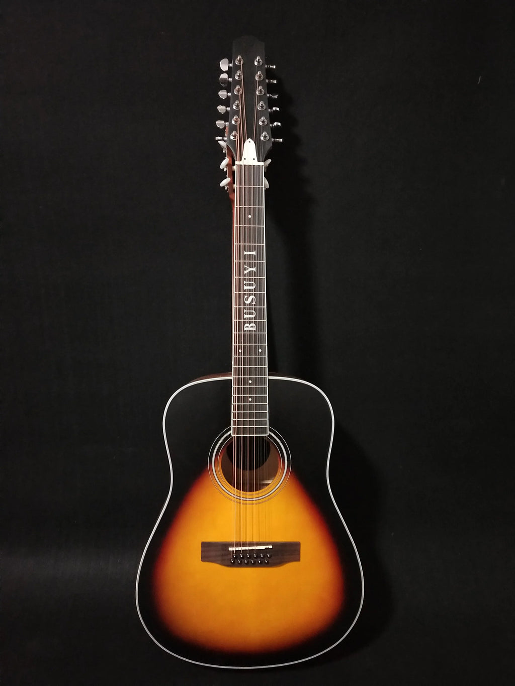 12/6 Strings Acoustic Double Neck, Double Sided Busuyi Guitar 2021  Sunset