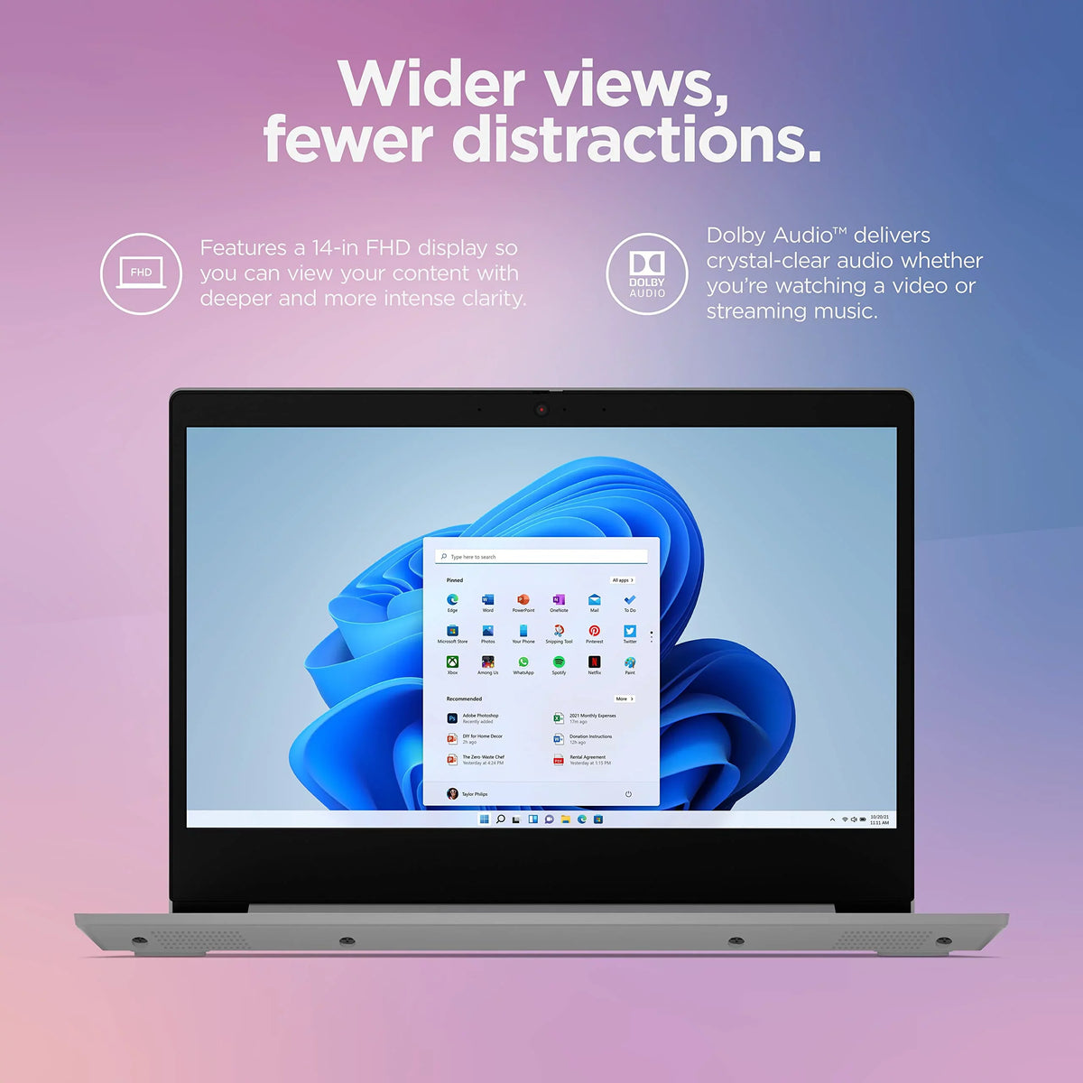 Lenovo 2022 Newest Ideapad 1i Laptop, 14 inch  Display, Intel Quad-Core Processor, 4GB , 256GB Storage, Wi-Fi 6, Bluetooth, Cloud Grey, Windows 11 Home in S Mode