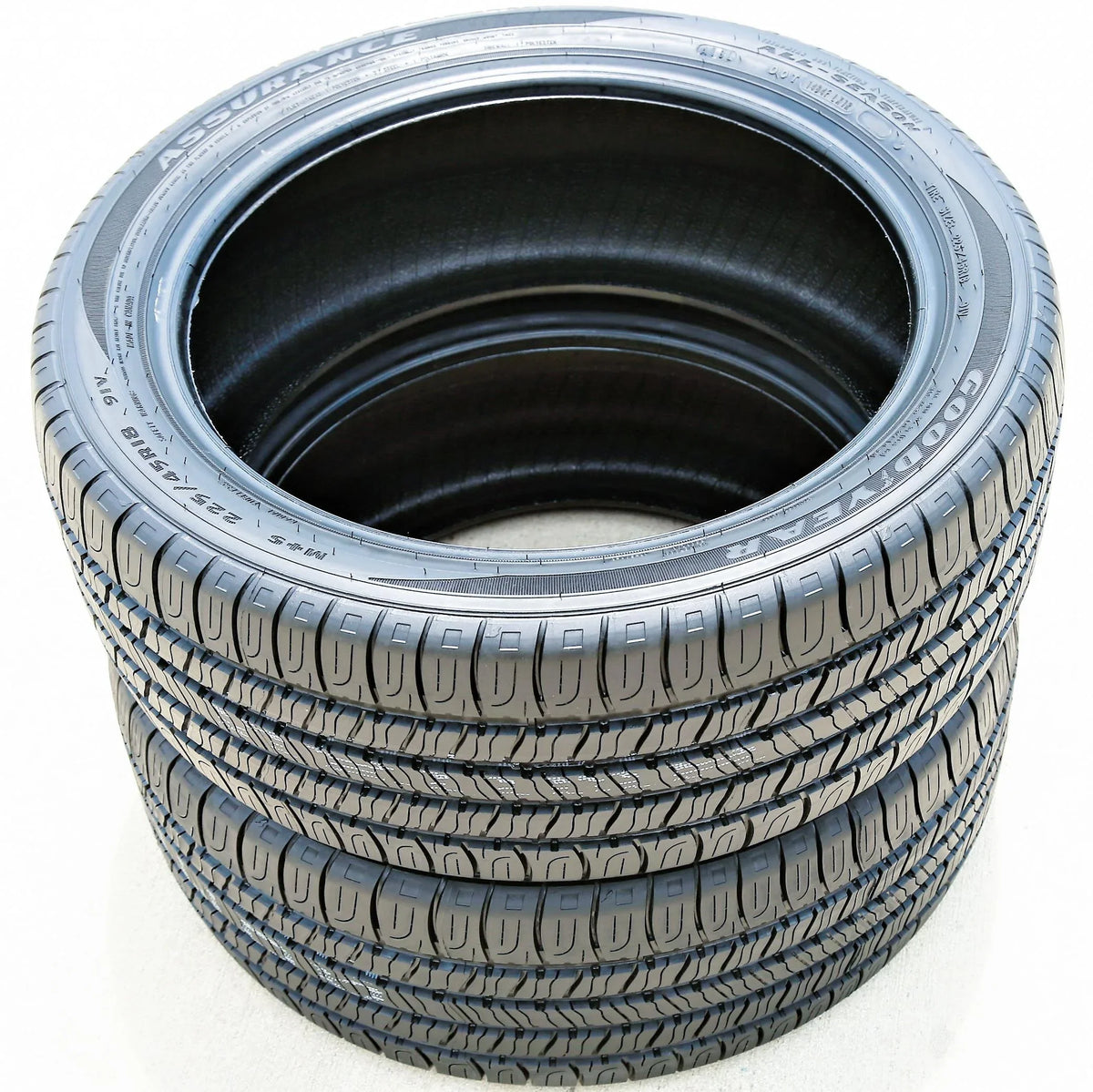 Set of 4 () Goodyear Assurance All-Season 225/45R18 91V A/S All Season Tires Fits: 2012 Toyota Camry , 2008-12 Ford Fusion
