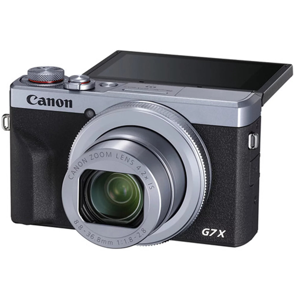 Canon PowerShot G7 X Mark  Digital Camera (Silver) with 2 Pieces SanDisk 64GB Memory Card + Case + Tripod + ZeeTech Professional Bundle