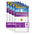 Filtrete by 3M Smart 14x24x1,  12, Allergen, Bacteria & Virus  Air and Furnace Filter, 1500 , 4 Filters