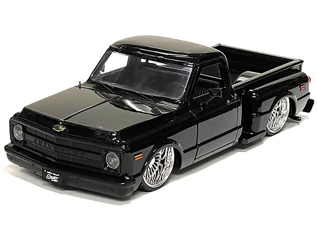 1969 Chevrolet C10 Pickup Truck Lowrider Black "Street Low" Series 1/24 Diecast Model Car by Jada