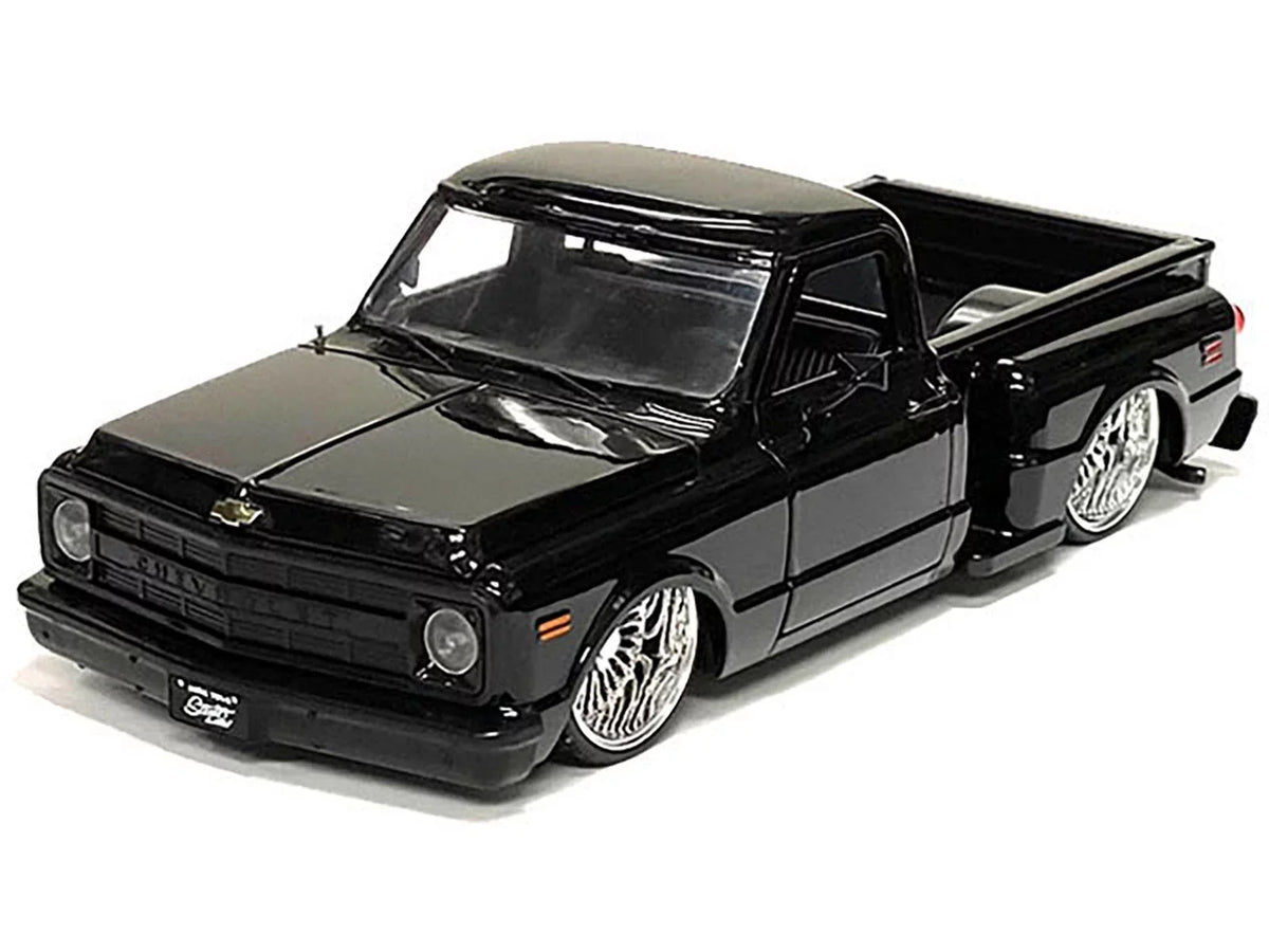 1969 Chevrolet C10 Pickup Truck Lowrider Black "Street Low" Series 1/24 Diecast Model Car by Jada