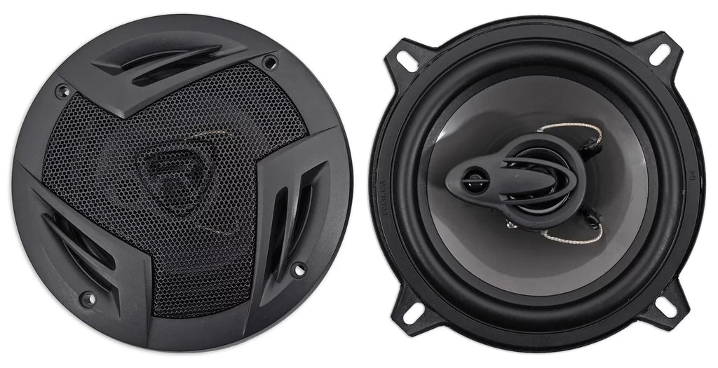 (4) Rockville RV5.3A 5.25" 3-Way Car Speakers 1200 Watts/200 Watts   Rated