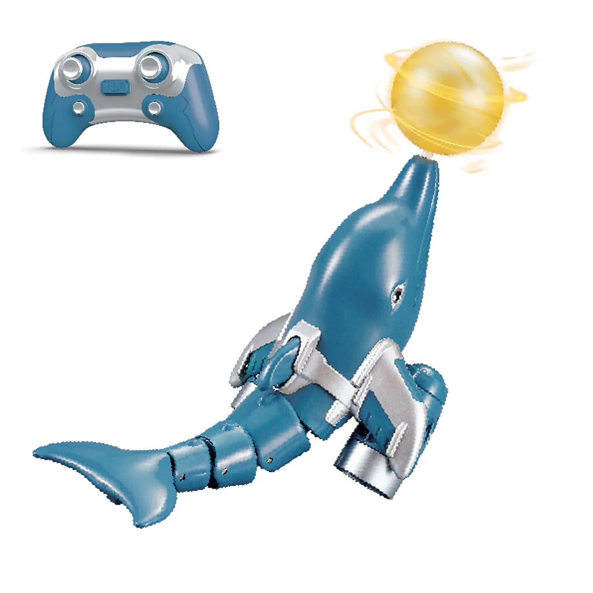 Shinysix Remote  boat,Remote Water Demo Head Remote Boat Animal Boat Water Waterproof Head Ball Boat Water Dolphin Lake River And River Pool Boat Rotation /one Dolphin Lake Toy Kids