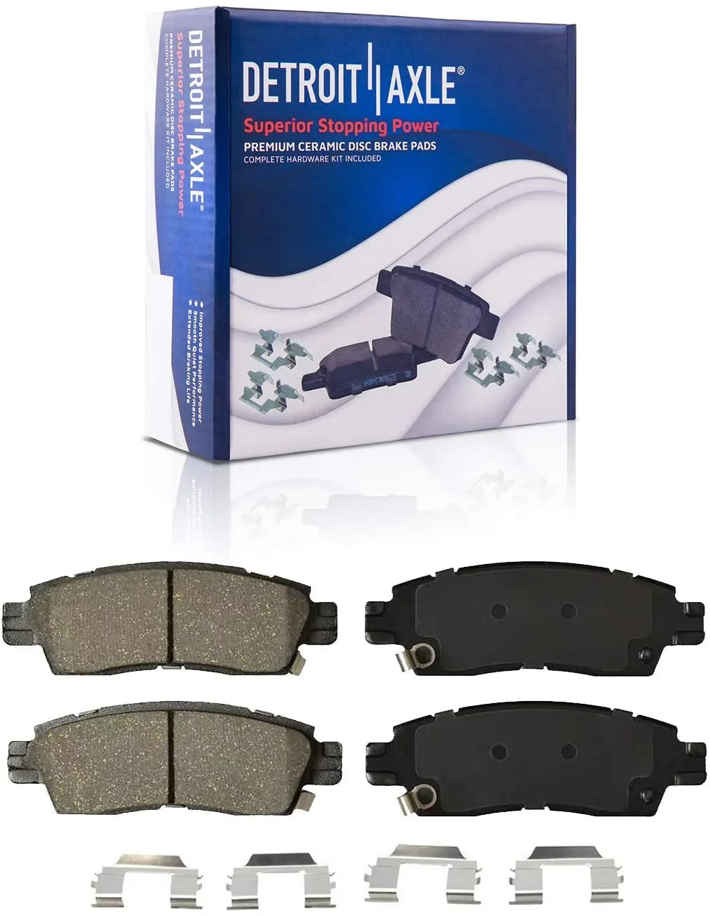 Detroit Axle - Brake Kit for Chevy Trailblazer Buick Rainier  Envoy Isuzu Ascender Bravada Disc Brakes Rotors Ceramic Brakes Pads Replacement: 12" Front Rotor and 12.8" Rear Rotor