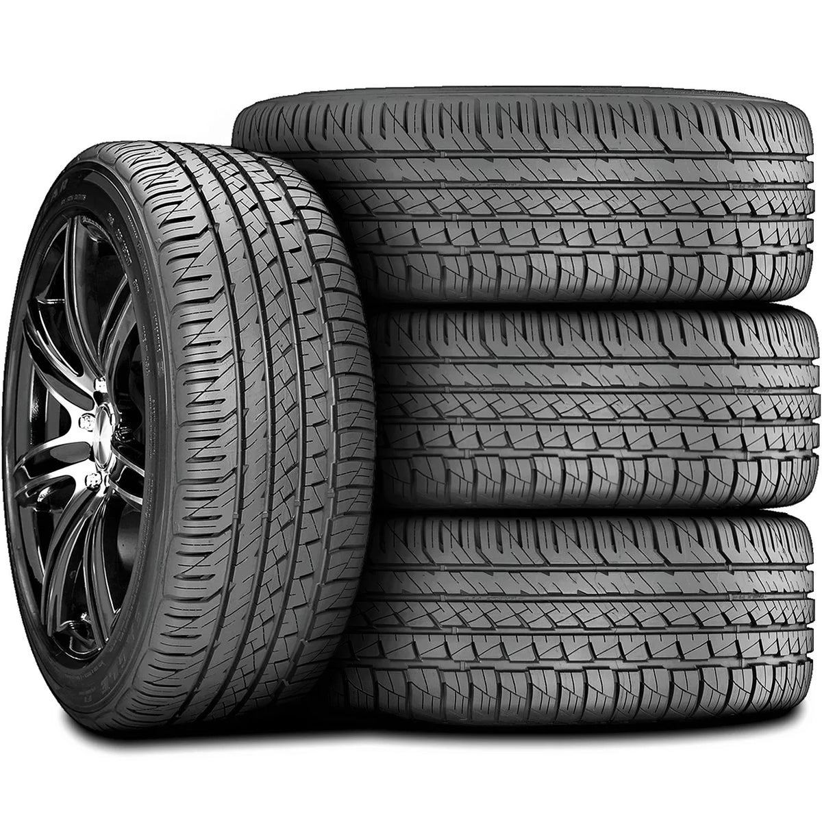 Set of 4 () Goodyear Eagle F1 Asymmetric All-Season 245/40R20 95V Run Flat Tires Fits: 2014-16 Chevrolet Impala , 2017-18 Chevrolet Impala