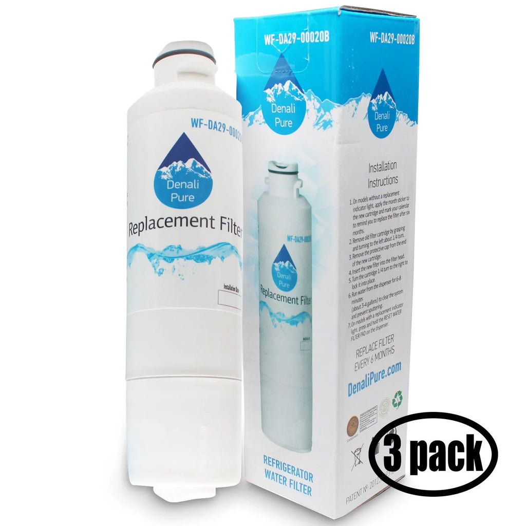 3-Pack Compatible with Samsung RS265TDWP Refrigerator Water Filter - Compatible with Samsung DA29-00020B, DA29-00020A, - Fridge Water Filter Cartridge