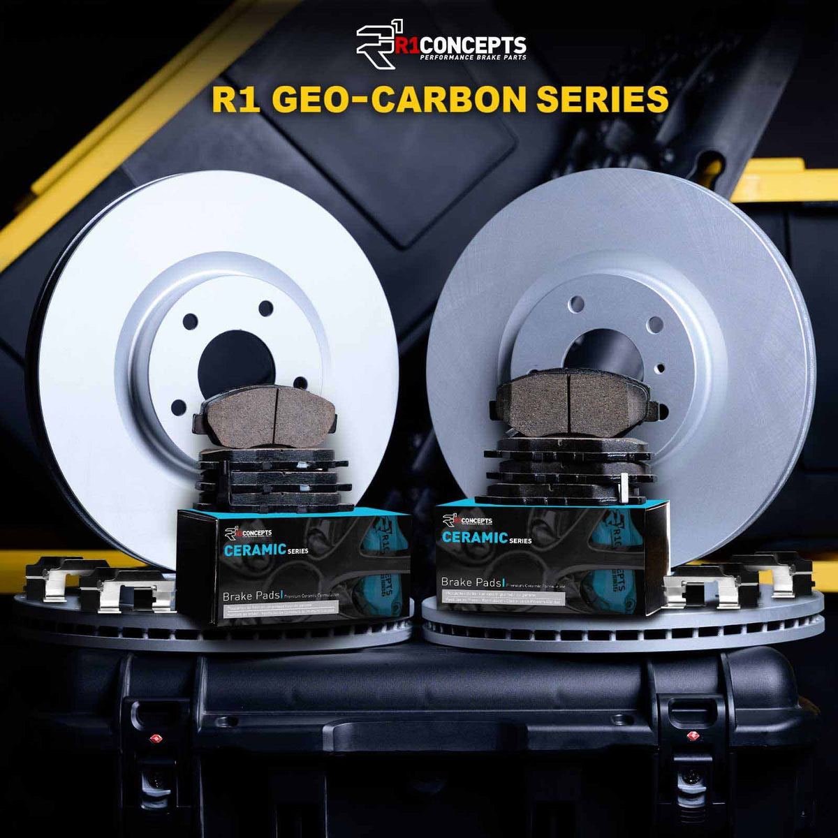 R1 Concepts Wdwh2 59053 R1 Concepts Brake Rotor Carbon Coated With Ceramic Pads Fits select: 2000   /, 1999