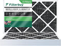Filterbuy 14x24x1  8 Odor Eliminator Pleated   Furnace Air Filters with Activated Carbon (5-Pack)