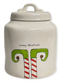 Rae Dunn    White Ceramic  Canister With Black Letters