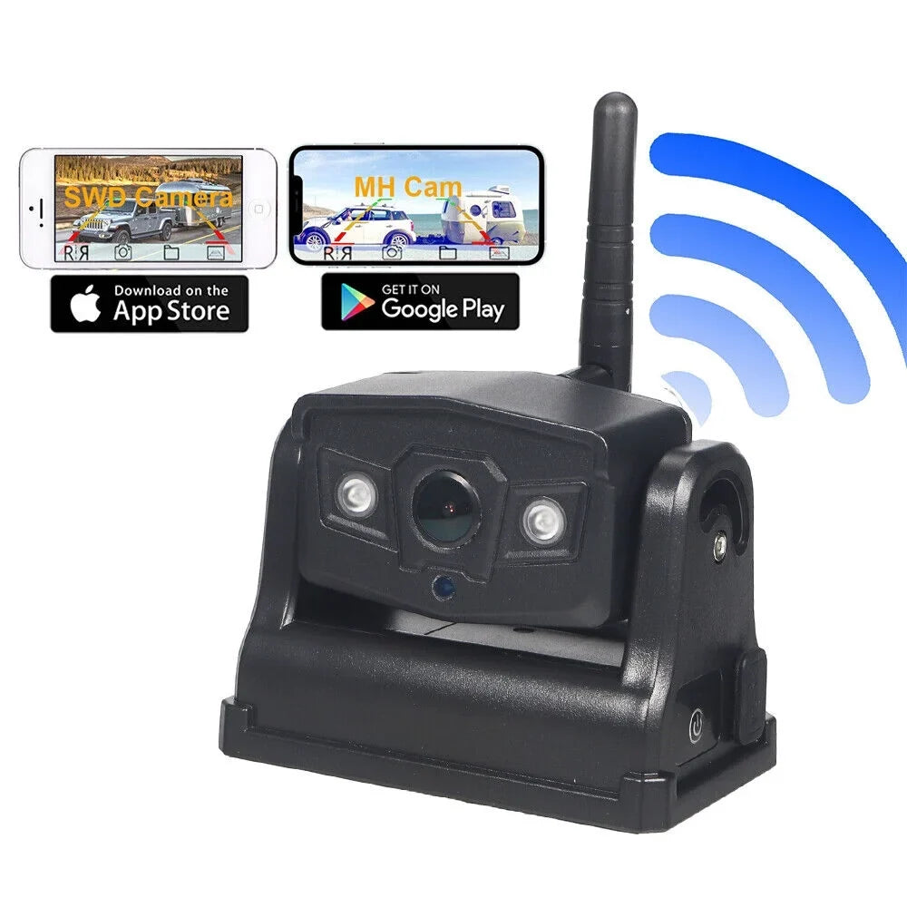Magnetic WiFi Wireless Camera, Backup for Front/Rear View, Equipped with 9600mAh Battery