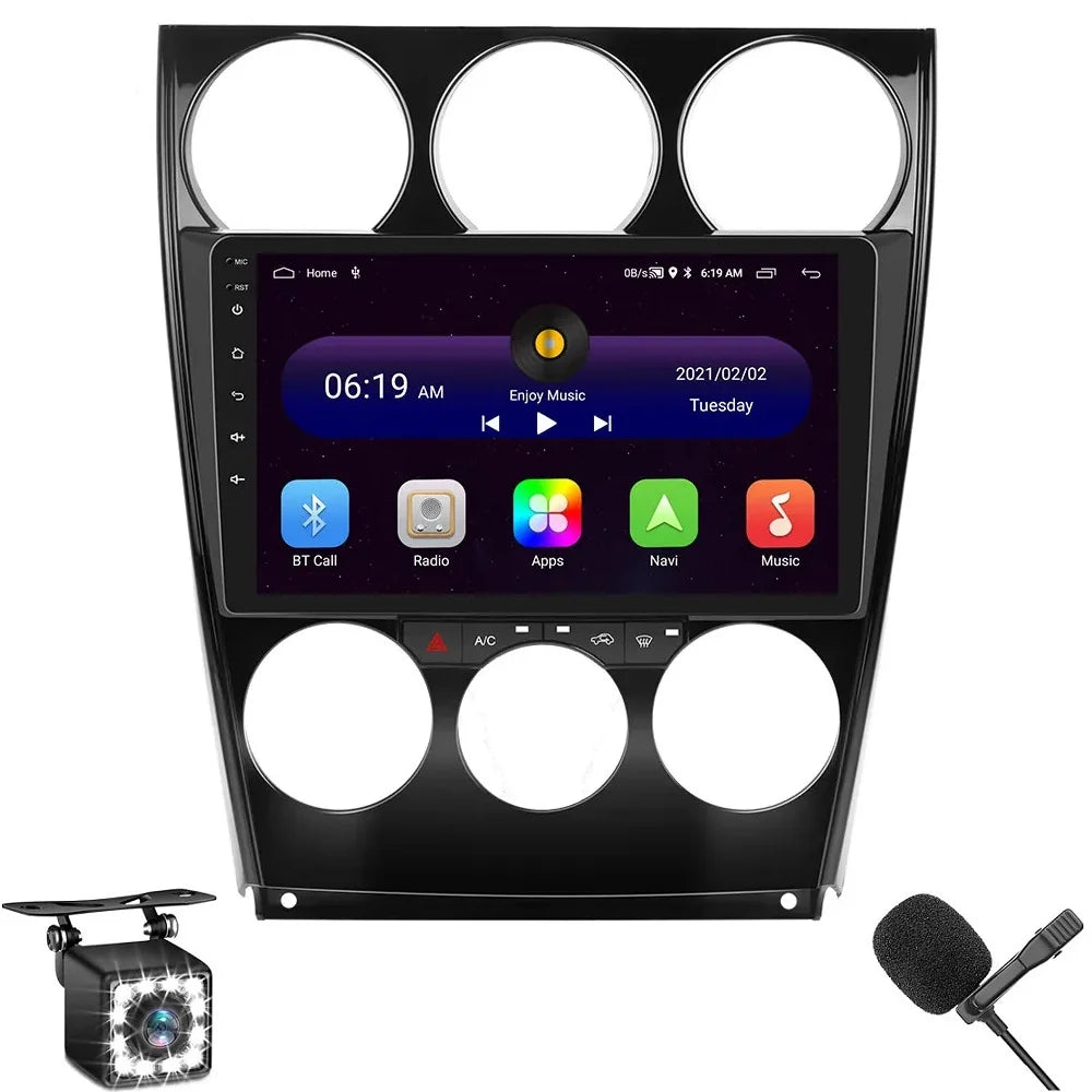 9" 1280*720  For Mazda 6 2004-2015 Android 12.0 2+32GB Car Radio Stereo Player  Navi WiFi CarPlay