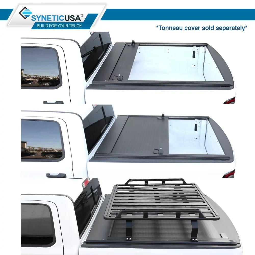 Syneticusa  Heavy Duty Truck Bed Cargo Load Rack Kit Compatible with F150 Ram Silverado Tundra Titan