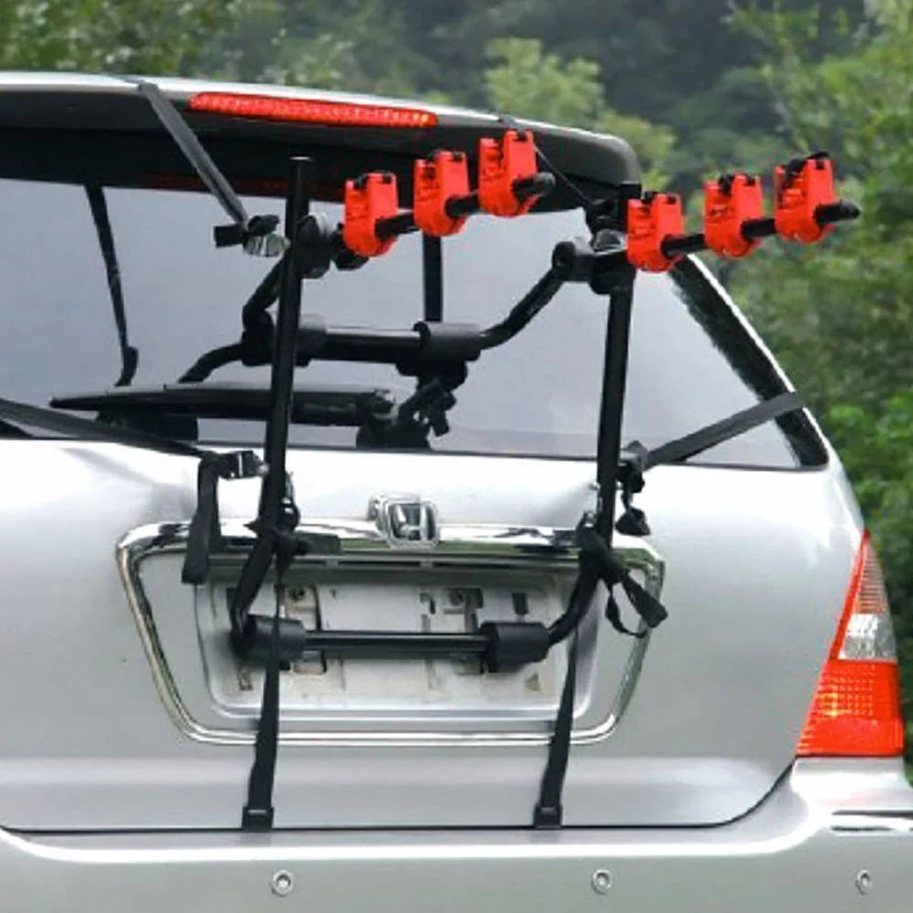 Loyalheartdy Foldable Bike Hitch Mount Rack 3-Bike Carrier Trunk Mount Rack for Car Minivan  Truck Max Load 44.09