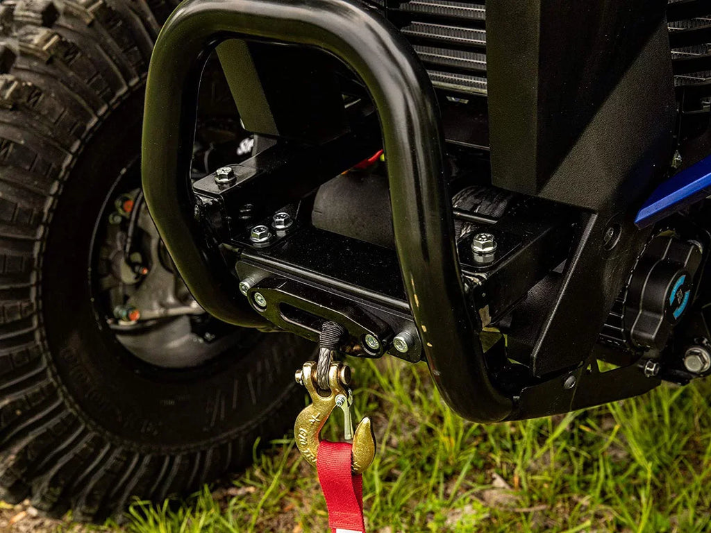 SuperATV 3500 lb Black Ops Winch with Heavy Duty Winch Mounting Plate for 2019+ Honda Talon 1000X / 1000R 2020+ Talon 1000X-4 Complete Kit Ready for Install! 3500 lb. Winch Included