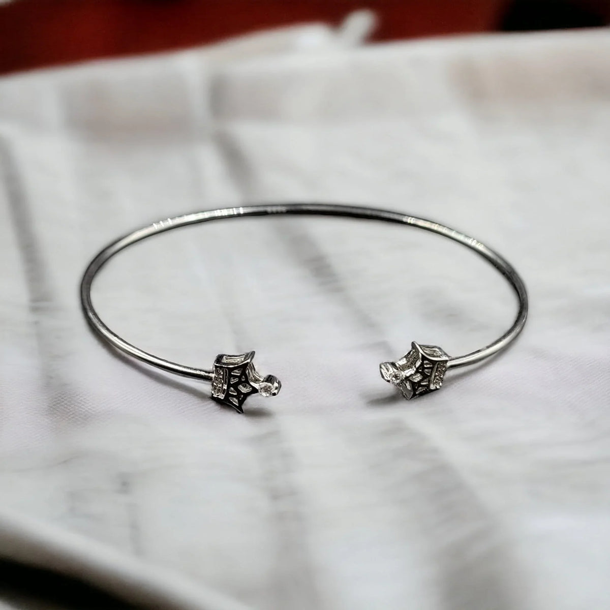 Crown Bracelet With Open Ends Solid Silver  cuff style jewelry Handmade Kada Adjustable Bracelet Best Gift idea for Girls