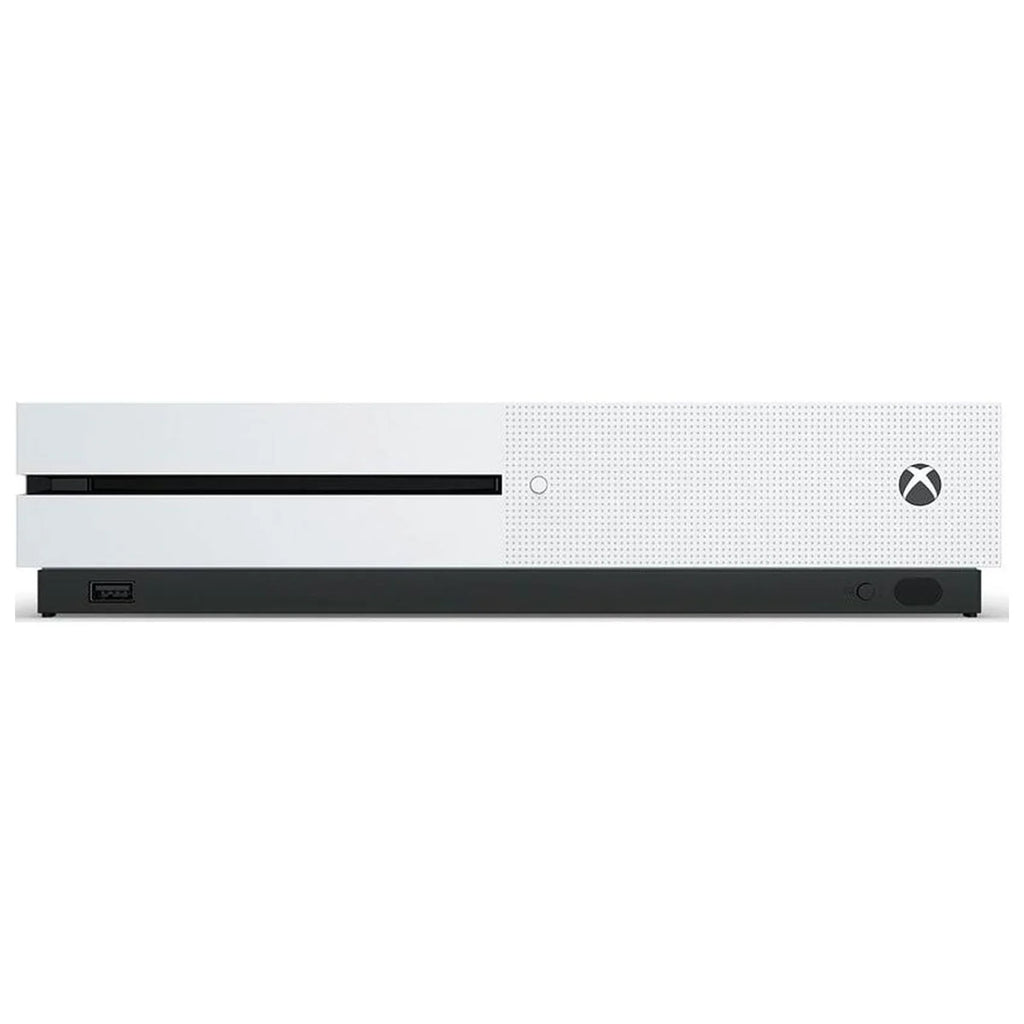 Pre-Owned Microsoft Xbox One S 1TB with 2 Controller, 4K Ultra  White with   Cleaning Kit Headset Bundle (Refurbished: Like New)