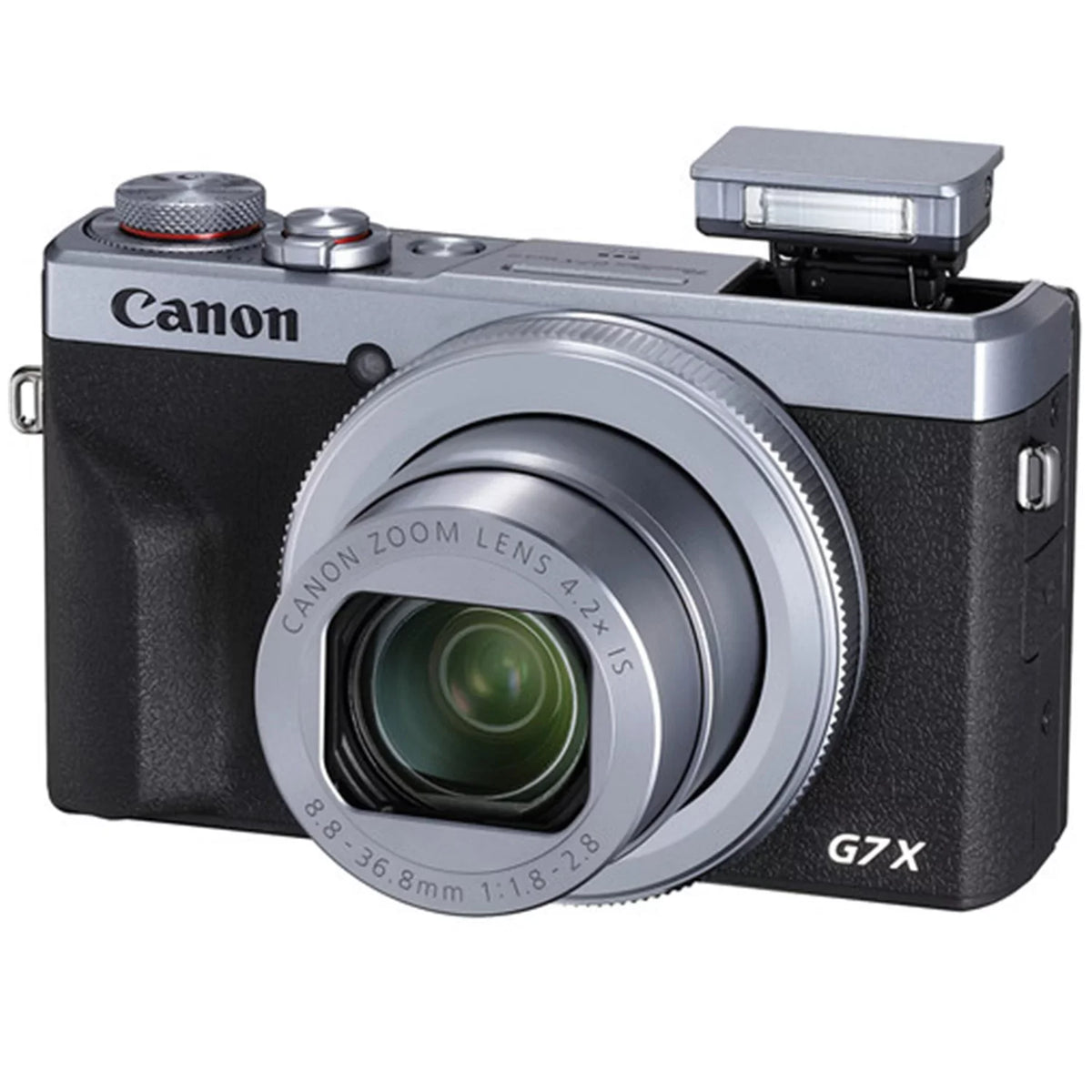 Canon PowerShot G7 X Mark  Digital Camera (Silver) with 2 Pieces SanDisk 64GB Memory Card + Case + Tripod + ZeeTech Professional Bundle