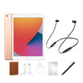 Refurbished Apple iPad 8 (8th Gen, 2020) 32GB, Gold, Wi-Fi only, Beats Bundle.  : iPad Beats Flex Headphones, Case, Screen Protector, stylus pen, charging accessories.