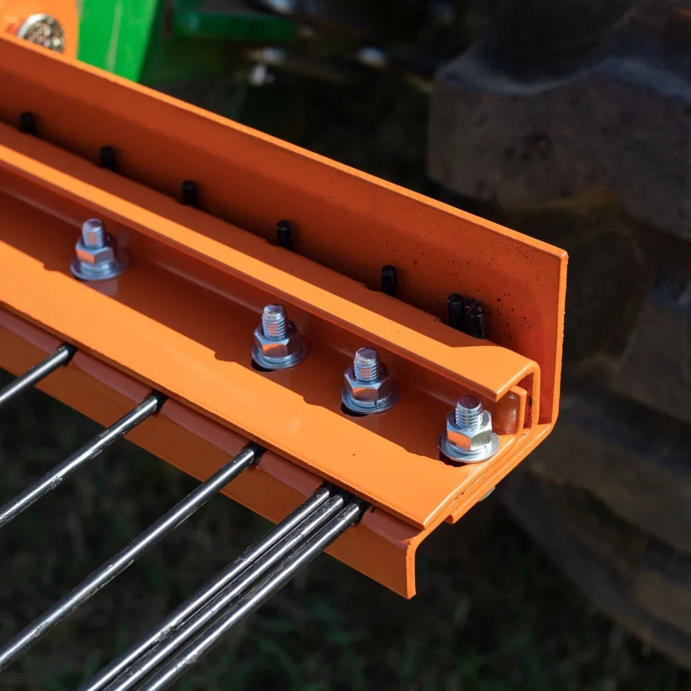 Titan Attachments 3 Point 5  Pine Straw Needle Rake, Category 1 Tractors, Coil Spring Tines, Drag-Behind Landscape Rake