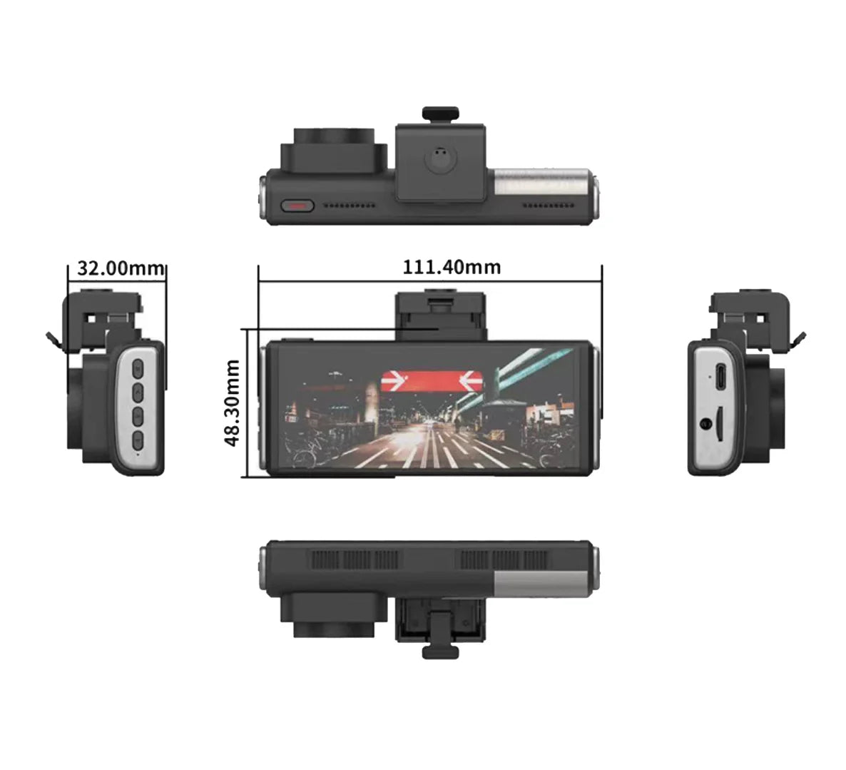 3.99 inch 4K 2160P Car  Camera Front Rear Dash Cam Dual Lens Ultra    View Night Vision Cycle Recording 1080P Video Recorder