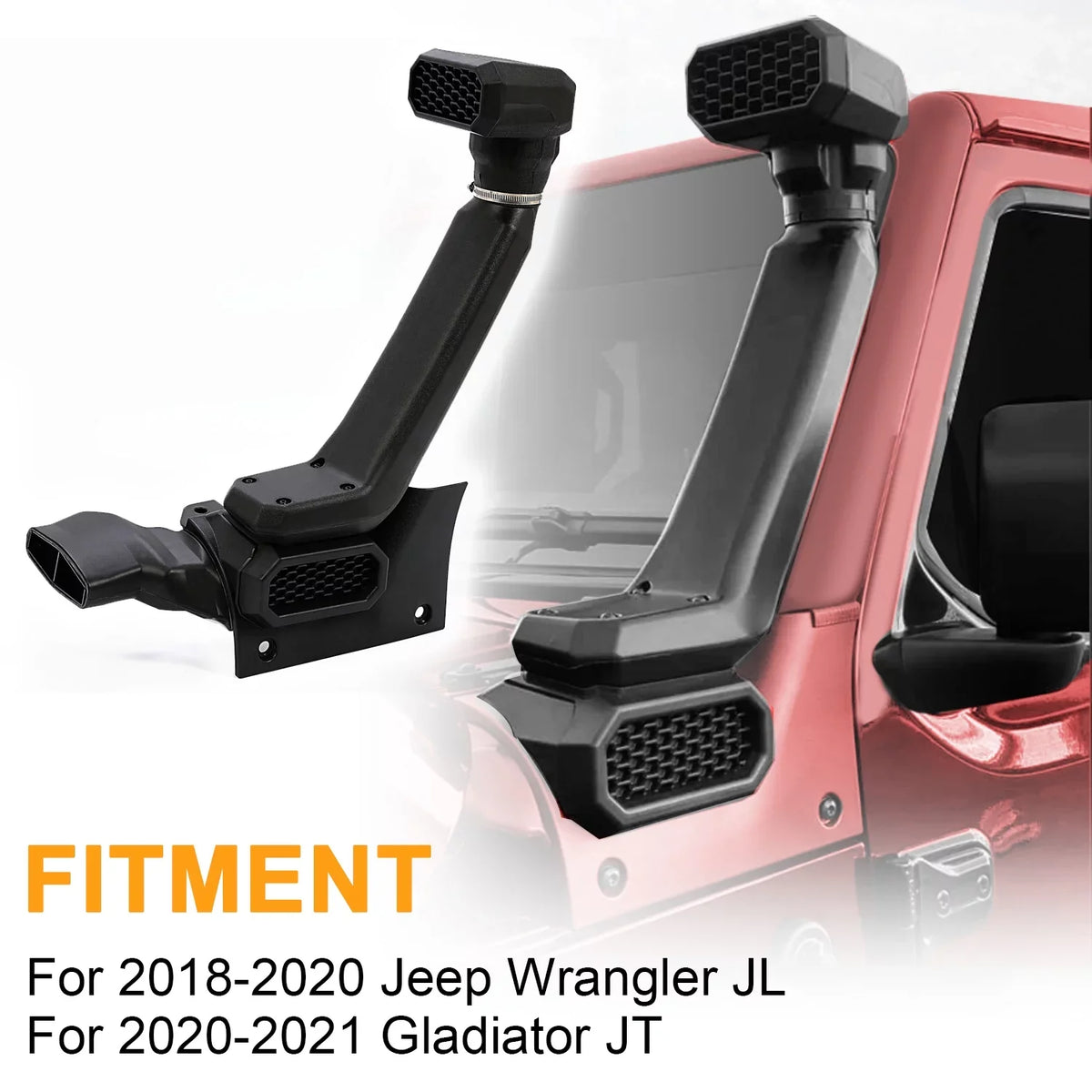Kojem High Mount Snorkel For 2018-2020 Jeep Wrangler  2020-2021 Gladiator  Air Intake Snorkel Kit