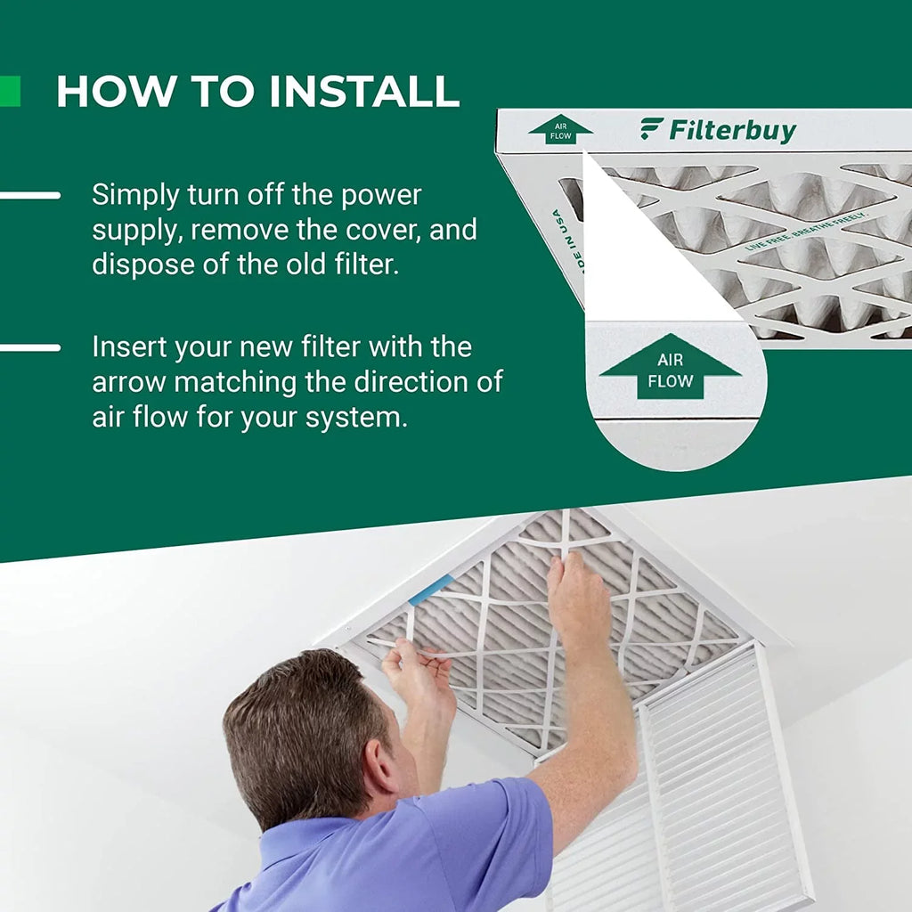 Filterbuy 8x20x4  11 Pleated   Furnace Air Filters (2-Pack)