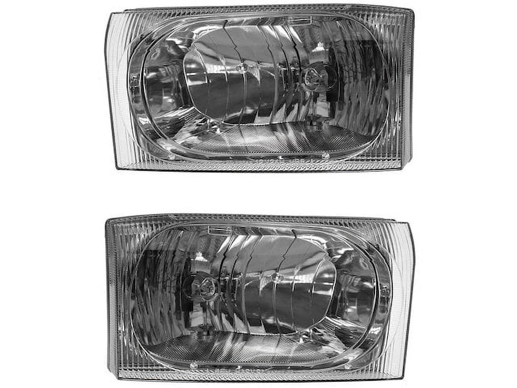 Headlight Assembly Set 2 Piece - Compatible with 1999 - 2004 Ford F-250 Super Duty 2000 2001 2002 2003