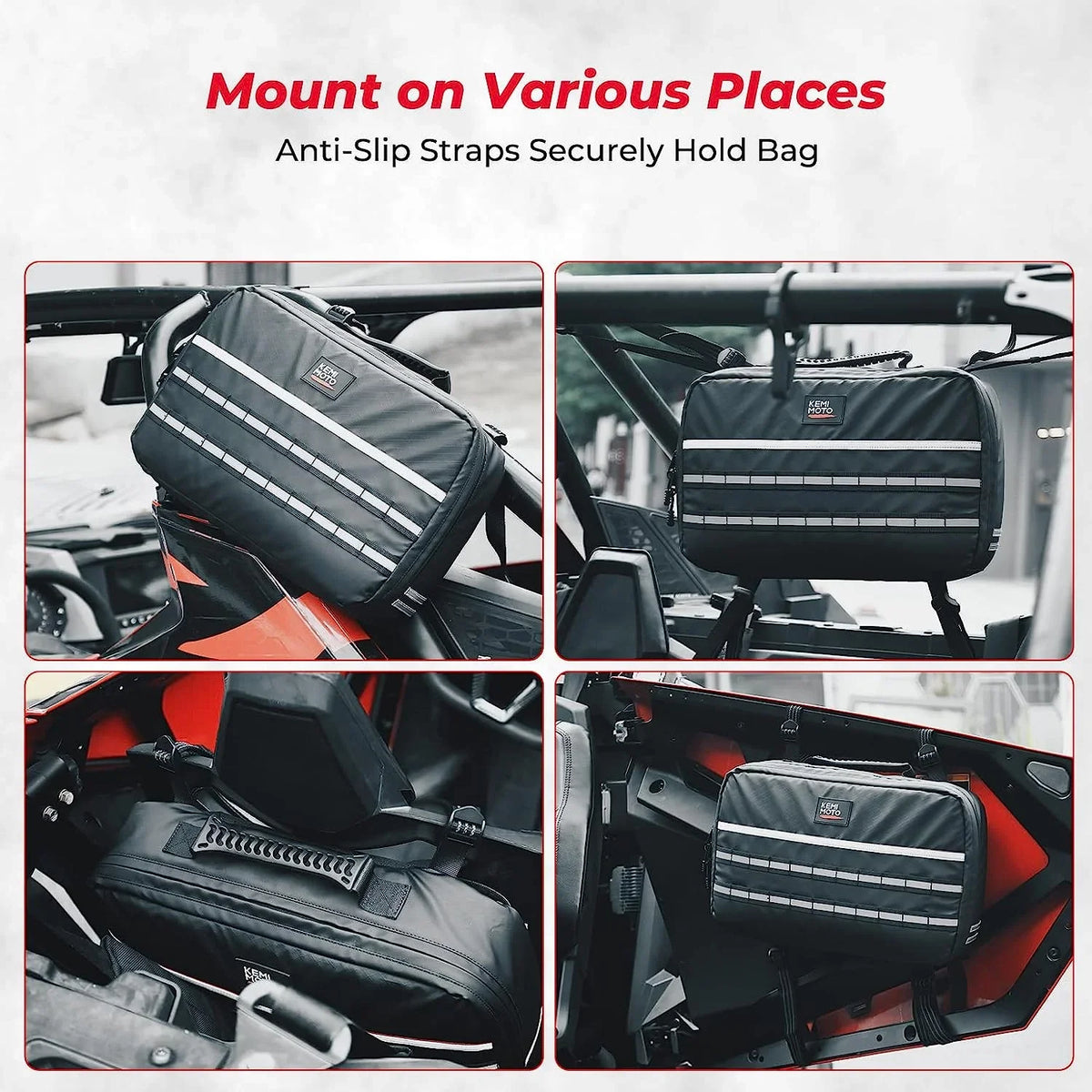 Kemimoto  Drive Belt Clutch  Storage Bag  Tool Organizer Tool Bag Compatible with Can Am X3 Outlander Polaris  Ranger