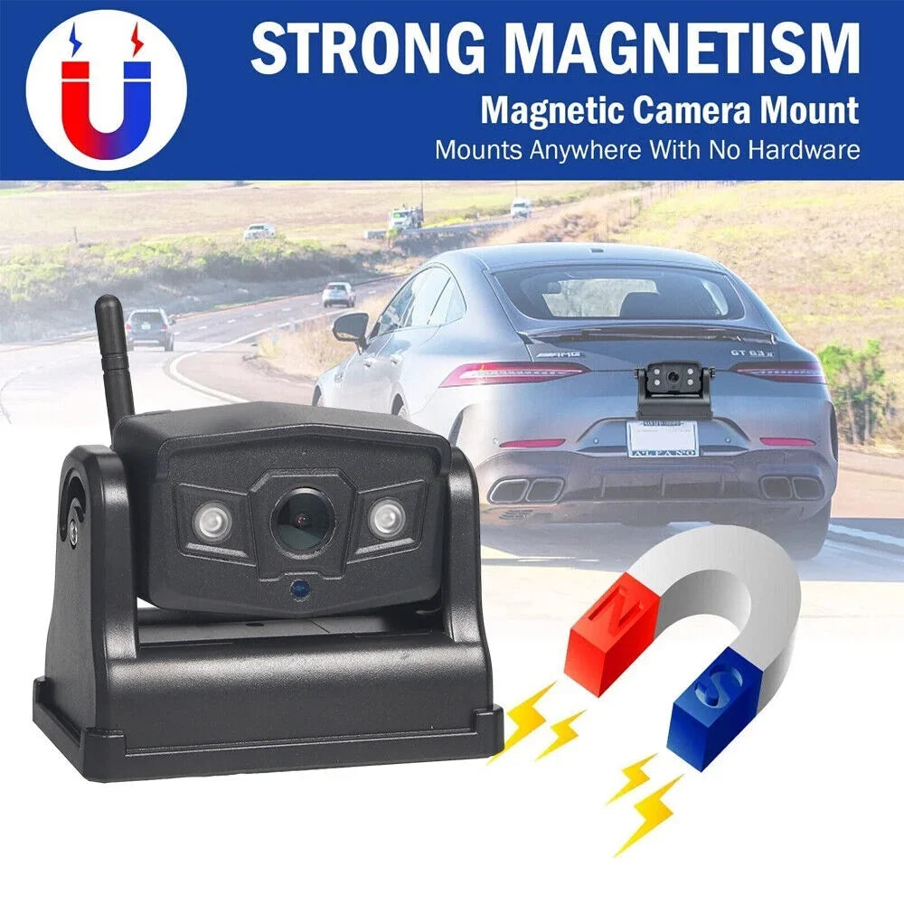 Magnetic WiFi Wireless Camera, Backup for Front/Rear View, Equipped with 9600mAh Battery