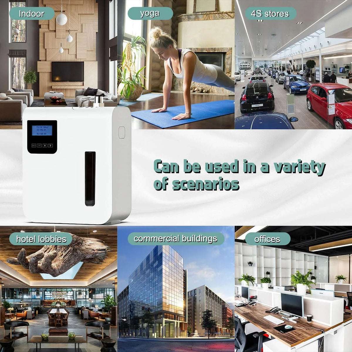 Scent Air Machine for Home,Waterless Essential Oil Diffuser 300ml,  Essential Oil Scent Diffuser for Offices Homes Hotels Commercial Buildings Up to 1500 Sq. Ft