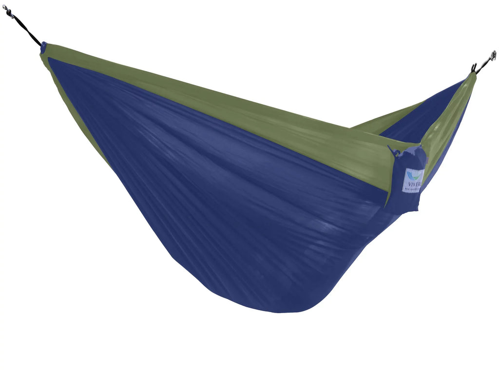 The Hamptons Collection 128" Blue and Dark Green Heavy Duty Lightweight Traveler’s Nylon Hammock