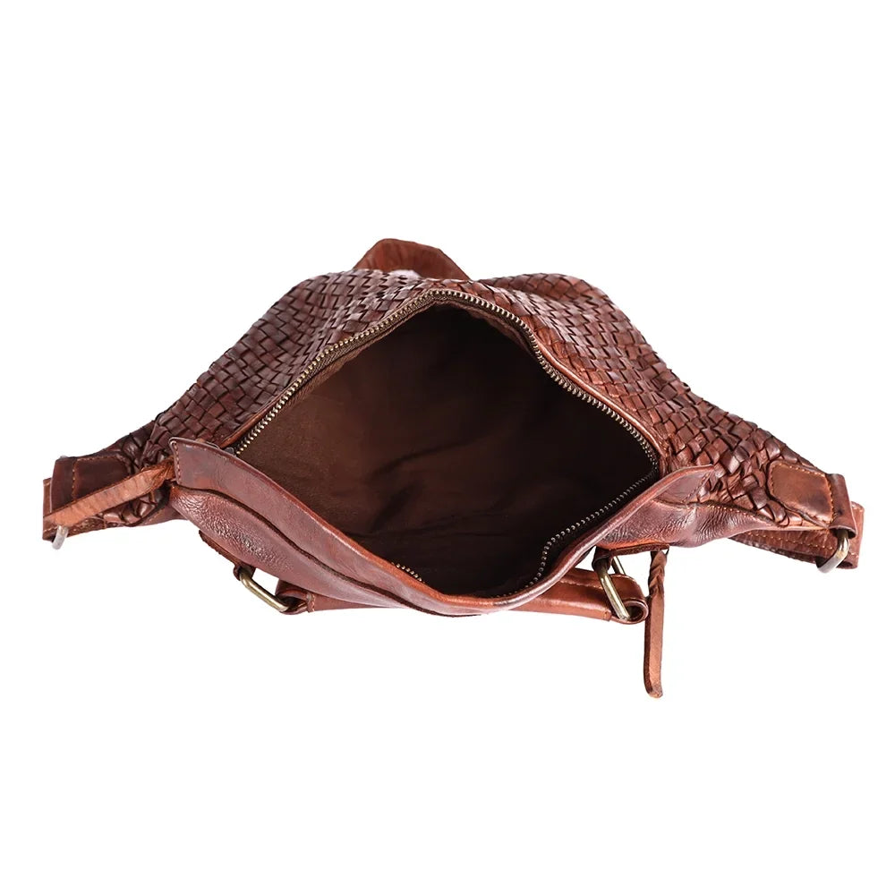 Never Mind Nmbgm148E Fanny Pack Vintage Handmade Genuine Cowhide Leather Women Bag Western Handbag Purse
