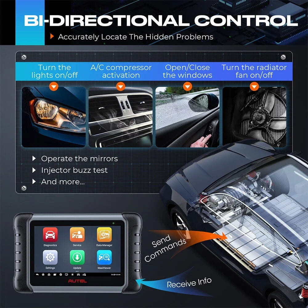 Autel Scanner MaxiPRO MP808S Car Diagnostic Scan Tool All System Diagnostics  Coding, Active Test, 36+ Service, Upgraded of MP808/ MP808BT/ MK808