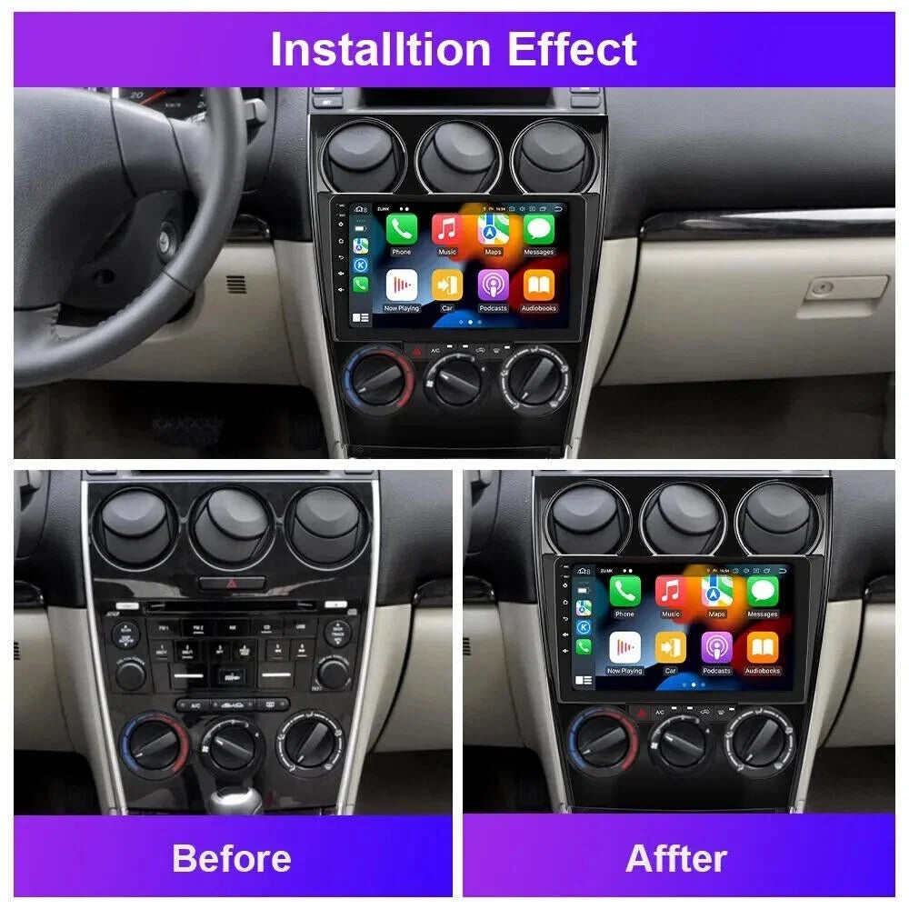9" 1280*720  For Mazda 6 2004-2015 Android 12.0 2+32GB Car Radio Stereo Player  Navi WiFi CarPlay
