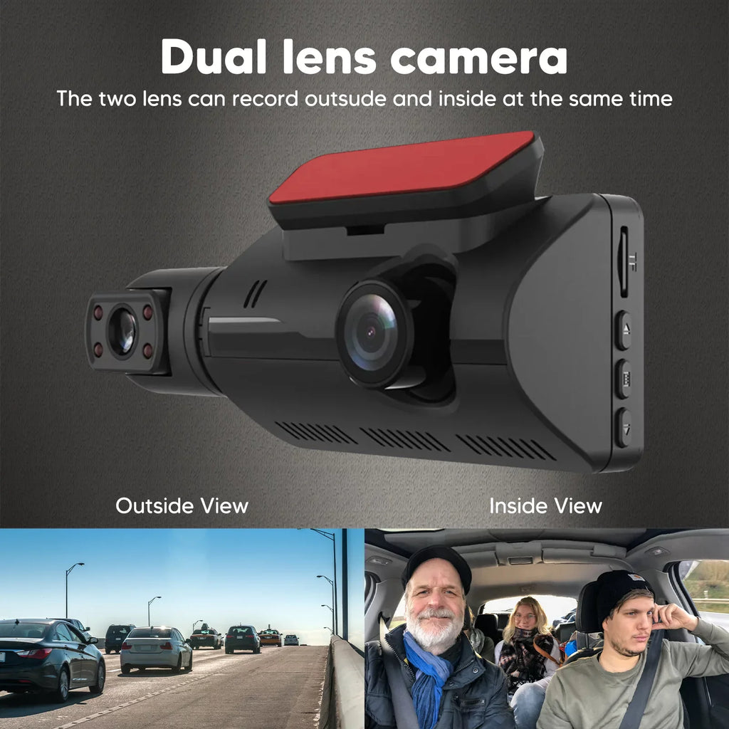 Dash Cam Front and Inside for Car, Dual Dash Cam W/32GB  Card,  1080P Car Camera Dual Lens, Wide Angel  Car Parking Driving Recorder Night Vision Loop Recording G-Sensor