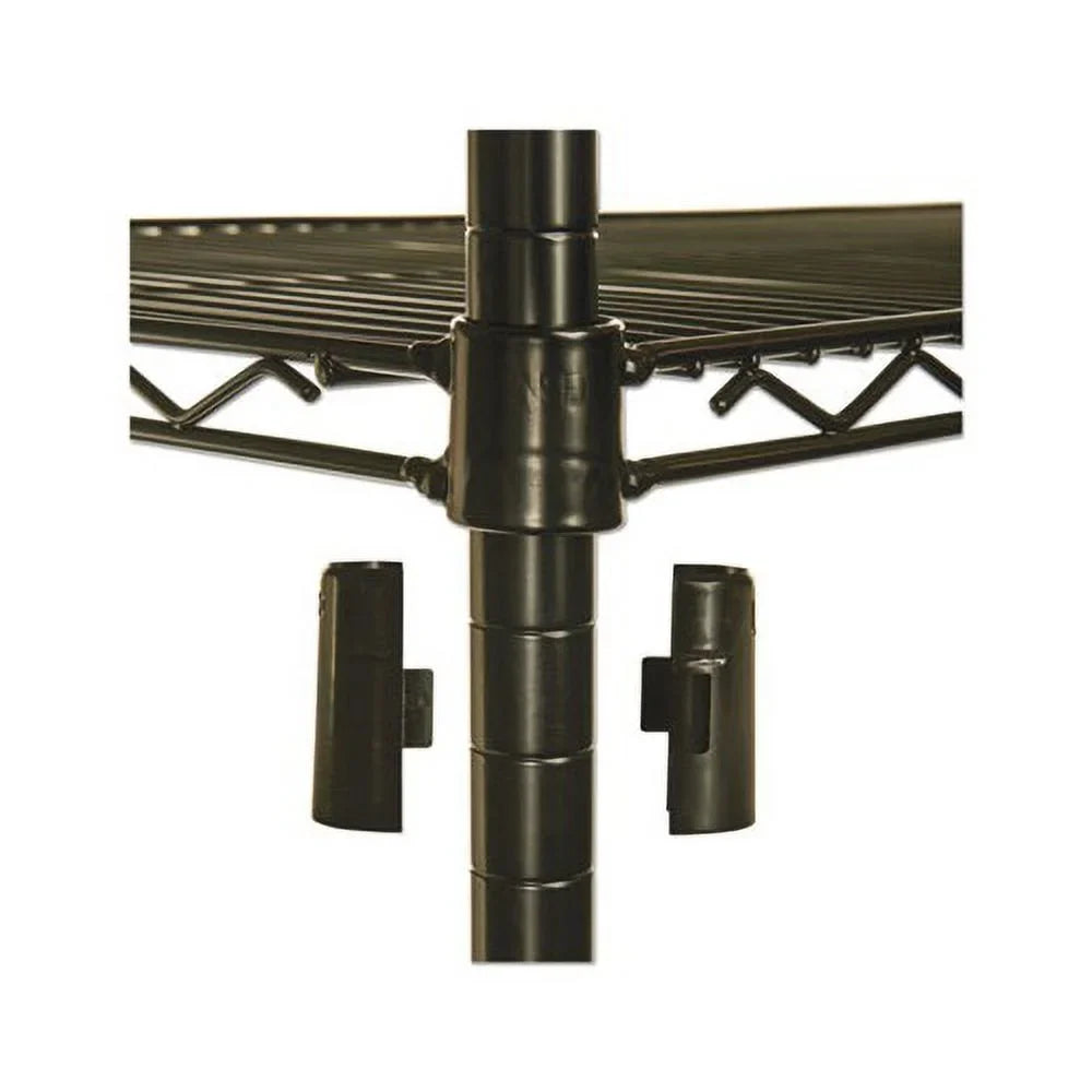Certified Industrial 4-Shelf Wire Shelving Kit 36w x 18d x 72h, Black