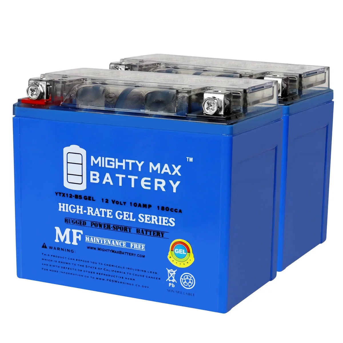YTX12- 12V 10Ah  Replacement Battery Compatible with Suzuki -R1000 01-04 - 2 Pack