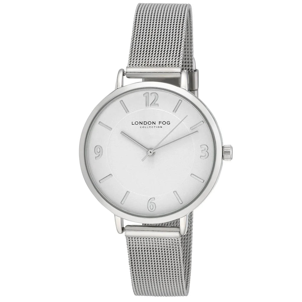 London Fog Regent Silver Mesh Watch