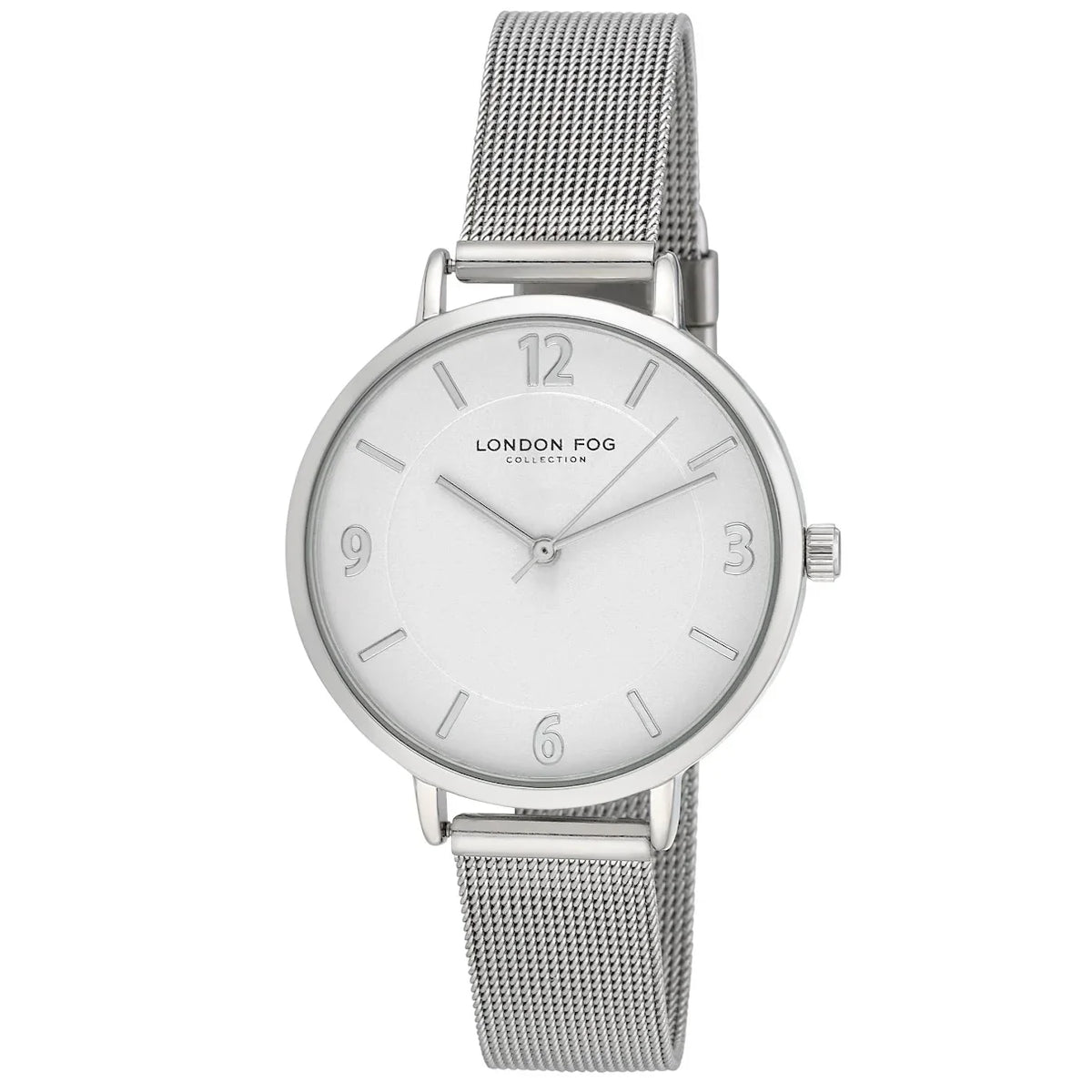 London Fog Regent Silver Mesh Watch