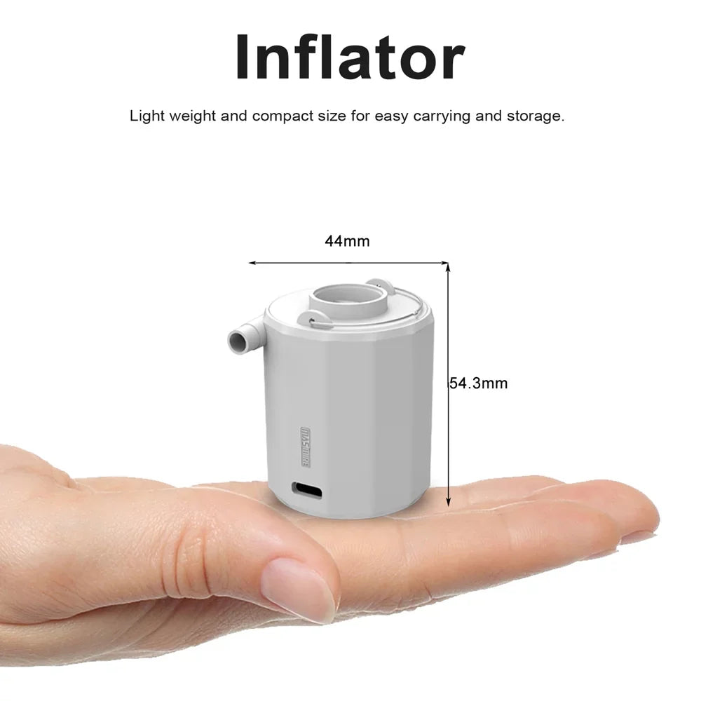 Htovila Multifunctional Portable Cordless Electric Inflator Inflatable and Vacuum Pump Camping Light Mattress Inflator Vacuum Pump Tent Lamp