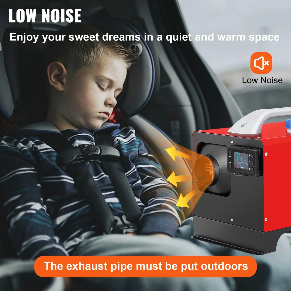 5KW 12V Diesel Air Heater with Remote Control and , Fast Heating Mini Truck Heater for , Boat, Bus, Car Trailer, Motorhomes